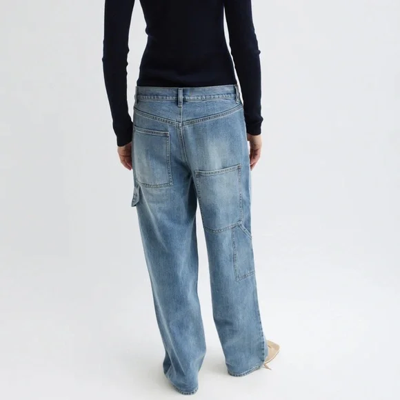 Tibi Classic Denim Slouchy Carpenter Jean - Picture 1 of 6
